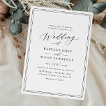 Convites Casamento Simples Moderno Minimalista<br><div class="desc">Este Convite Chic Wedding apresenta um texto de caligrafia moderno para script emparelhado com uma letra serif clássica em preto,  com um monograma personalizável no verso. Para alterações avançadas,  em Personalizar —> Editar usando a ferramenta Design. Itens correspondentes disponíveis.</div>