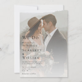Convites Casamento Simples Moderno Minimalista Foto Nós Faz