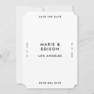 Convites Casamento Simples Moderno Minimalista Salve a Data