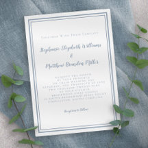 Casamento Simples Moderno Mínimo com Chic Azul