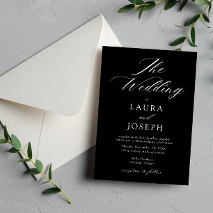 Convites Casamento Simples Moderno Personalizado Branco e P