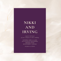 Casamento Simples Moderno Roxo e Ousado