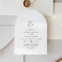 Casamento Simples Monograma de Arca de Boho Elegan