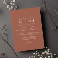 Casamento Simples Monograma Elegante Minimalista