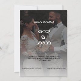 Convites Casamento Simples Negro e Branco