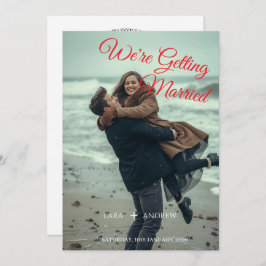 Convites Casamento Simples Personalizado Moderno Salvar a d