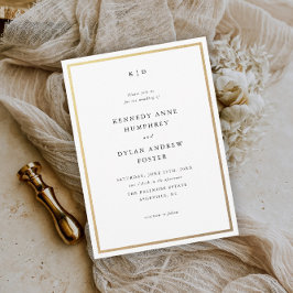 Convites Casamento Simples Preto e Branco Elegante