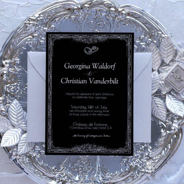 Convites Casamento Simples, Simples e Branco (Criador carregado)