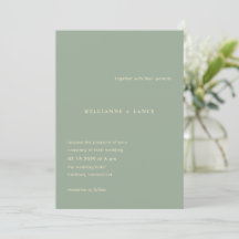 Casamento Simples Verde Salvia Moderno