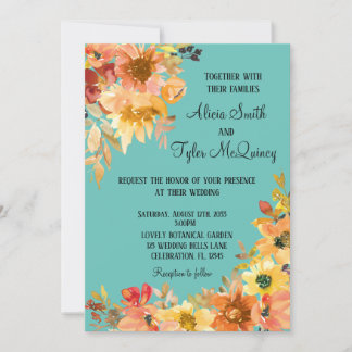 Convites Casamento Simplístico Floral Floral de Cobra de ou