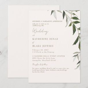 Convites Casamento Site Texto Dourado Verde Claro Champagne
