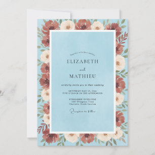 Convites Casamento Sky Terracotta Poppy