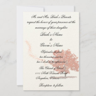 Convites Casamento sob a árvore de outono