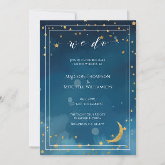 Convites Casamento Sob as Estrelas