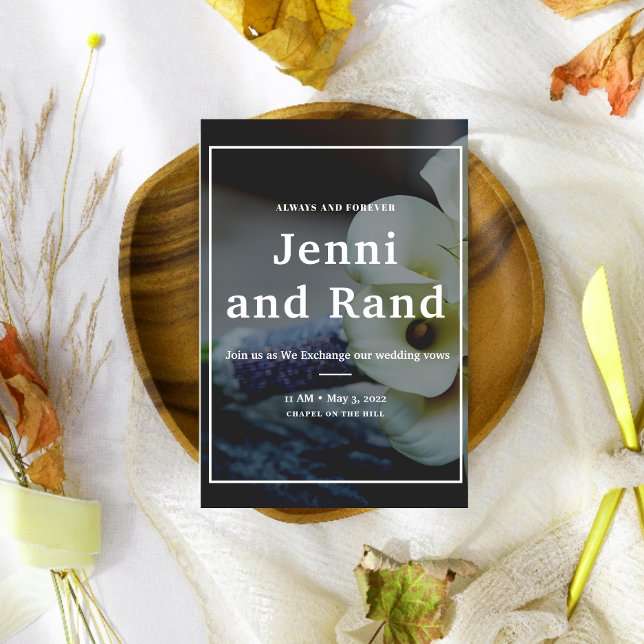 Convites Casamento sofisticado e moderno de Calla Lily (Criador carregado)