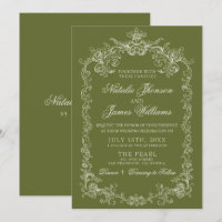 Casamento sofisticado vintage azeitona verde dinhe