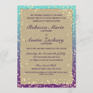 Convites Casamento Sparkle de Rustic Ombre