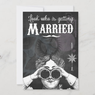 Convites Casamento Steampunk de Lousa