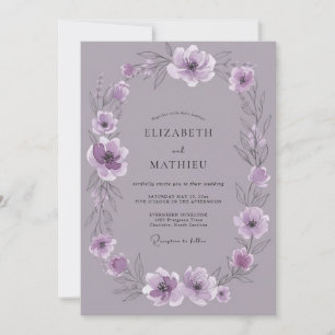 Convites Casamento Suave Flor de Lavanda