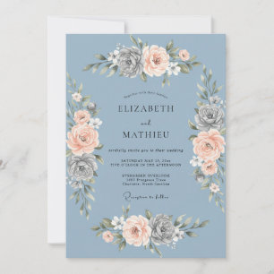 Convites Casamento Sucúleo Eucalipto Dourado Azul