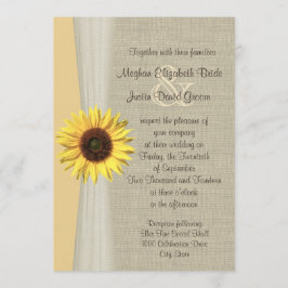 Convites Casamento Sunflower e Burlap