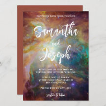 Casamento Teal Rust Orion Nebula Celestial