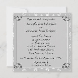 Convites Casamento tema damasco