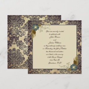 Convites Casamento tema damasco