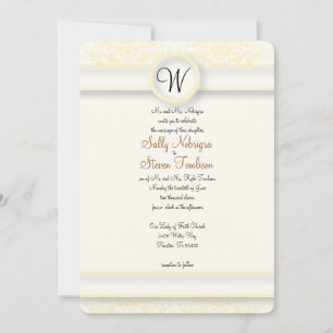 Convites Casamento tema damasco amarelo