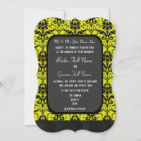 Casamento tema damasco amarelo e preto