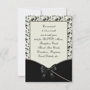 Convites Casamento tema damasco de Ivory Cream RSVP