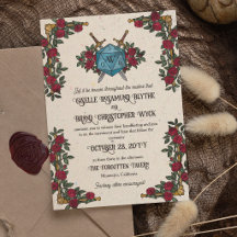 Casamento Temático D20 Monograma Rosas Vermelhas R
