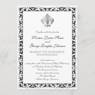 Convites Casamento temático da flor de lis