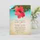 Convites Casamento temático da praia havaiana tropical do (Em pé/Frente)