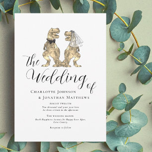 Convites Casamento Temático de Dinossauros