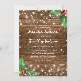 Convites Casamento Temático de Natal de Inverno Rústico