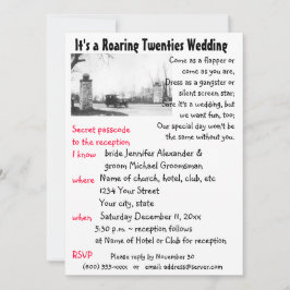 Convites Casamento Temático dos Anos 20 Rugidores