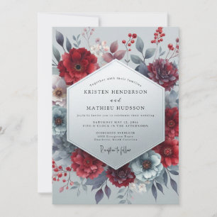 Convites Casamento Temperamental Flor de Borgonha