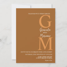 Casamento Terracota Marrom Boêmio Monogramado