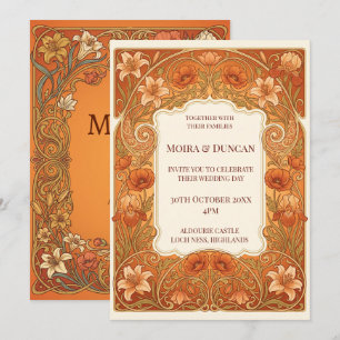 Convites Casamento Terracota Paisley