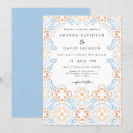 Convites Casamento Terracotta Azulejos do Deserto de Boho