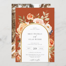 Convites Casamento Terrestre de Arco Flamental Botânico do 