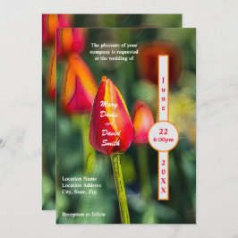 Convites Casamento Texturizado do Jardim das Tulipas