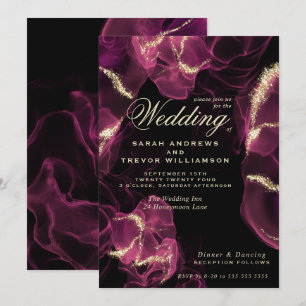 Convites Casamento Tinta Álcool Berry Crimson