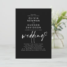 Casamento Tipografia Coração Minimalista Moderno P