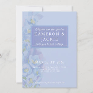 Convites Casamento Tom Azul Wisteria