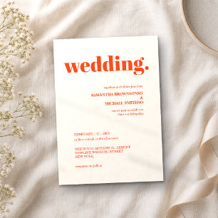 Convites Casamento Tom Terra Mínimo bege marfim rosa Modern