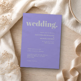 Convites Casamento Tom Terra Mínimo Prata Lavanda