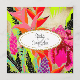 Convites Casamento Torch Ginger+heliconia/Luau