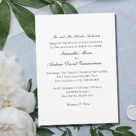 Convites Casamento Tradicional Clássico Formal Elegante